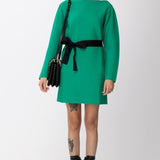Vestido curto TWINSET canelado com cinto amovível