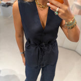 Colete Azul Marinho Antonina | SEMICOUTURE
