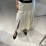 Saia midi ecru SEMICOUTURE com pregas