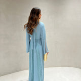 Vestido comprido TWINSET de mangas compridas com renda