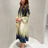 Vestido midi Ottod'ame acetinado com print tie dye