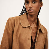 Jaqueta em Pele Camel Mila | ba&sh