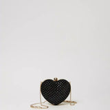 Clutch Coração TWINSET em Veludo Preta