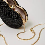 Clutch Coração TWINSET em Veludo Preta
