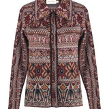 Cardigan em Malha Estampanda Delva | CECILIA PRADO