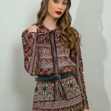 Cardigan em Malha Estampanda Delva | CECILIA PRADO