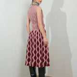 Blusa em Tricot Rosa e Bordeuax Jordana  | CECILIA PRADO