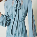Vestido comprido TWINSET de mangas compridas com renda