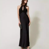 Vestido acetinado TWINSET com abertura nas costas