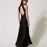 Vestido acetinado TWINSET com abertura nas costas