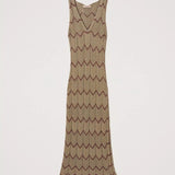 Vestido midi TWINSET em malha lurex bicolor