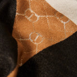 Estola Jacquard Camel em Lã com Logótipos | TWINSET