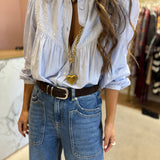 Blusa Boho Bordada Azul Jacky | ba&sh