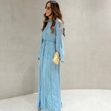 Vestido comprido TWINSET de mangas compridas com renda