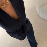 Colete Azul Marinho Antonina | SEMICOUTURE