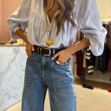 Blusa Boho Bordada Azul Jacky | ba&sh