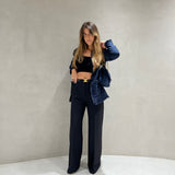Calça pantalona Nenette Preto