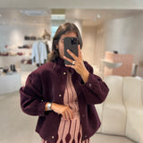 Bomber curto em Fazenda Bordeaux | TWINSET