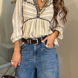 Blusa Ecru com Mangas Volumosas Sunny | ba&sh