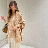 Camisola camel em malha de lã e caxemira Semicouture