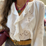 Blusa Folhos Ecu Omar | ba&sh
