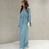 Vestido comprido TWINSET de mangas compridas com renda