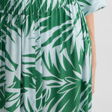 Conjunto acetinado de saia e blusa Liu Jo estampado em verde