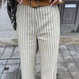 Calça Pantalona em Sarja Sálvia | VIOLETA