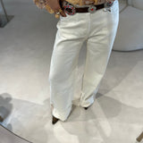 Calça de ganga wide leg brancas