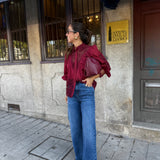 Jeans Flared em Denim Azul | TWINSET