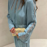 Vestido comprido TWINSET de mangas compridas com renda