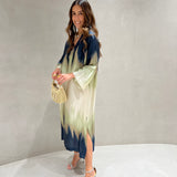 Vestido midi Ottod'ame acetinado com print tie dye