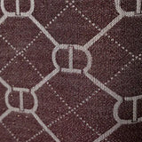 Écharpe Bordeaux com Monograma e Franjas | TWINSET