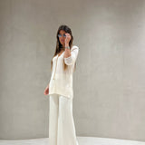 Calça palazzo TWINSET em crepe
