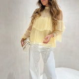 Wide leg jeans TWINSET brancas