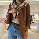 Blazer em Camurça Castanho Mostyem | ba&sh