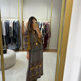 Vestido Midi com Padrão Colorido Barley | ba&sh