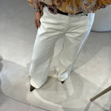 Calça de ganga wide leg brancas