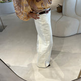 Calça de ganga wide leg brancas