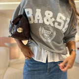 Sweatshirt Cinza com Logótipo Branco Benjamin | ba&sh