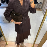 Blazer Estruturado Castanho com Risca Diplomática | Scotch & Soda