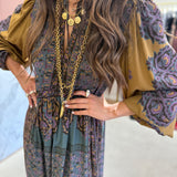 Vestido Midi com Padrão Colorido Barley | ba&sh
