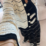 Vestido em Tricot Preto e Branco Ivone | CECILIA PRADO