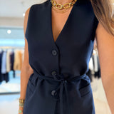 Colete Azul Marinho Antonina | SEMICOUTURE