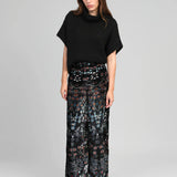 Calça pantalona Ross Folina Noir | VIOLETA