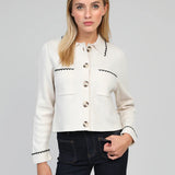 Cardigan de Malha Valina Bege | VIOLETA