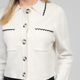 Cardigan de Malha Valina Bege | VIOLETA