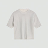 T-shirt em Lã com Brilho Prata Irune | SEMICOUTURE