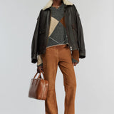 Camisola Oversized em Mistura de Alpaca Cinza e Camel Gaston | SEMICOUTURE