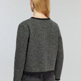 Cardigan em Malha de Alpaca Cinza Dulcinea | SEMICOUTURE